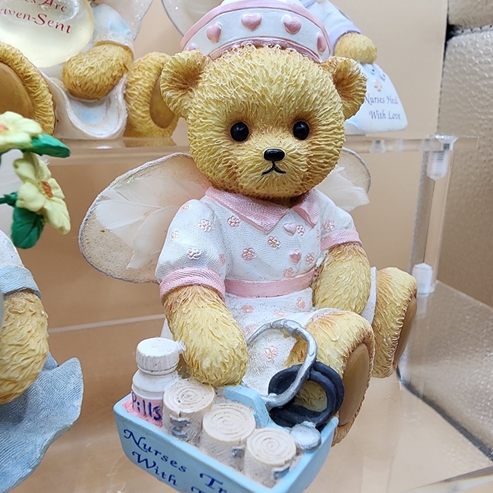 7 Nurses Bear-ers Of Mercy Angel Bears 3" Resin Figurine Lot Bearers - Picture 4 of 9